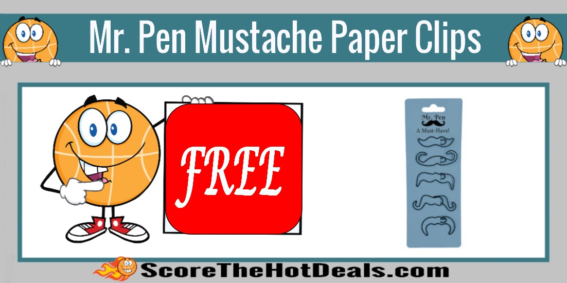 Mr. Pen Mustache Paper Clips