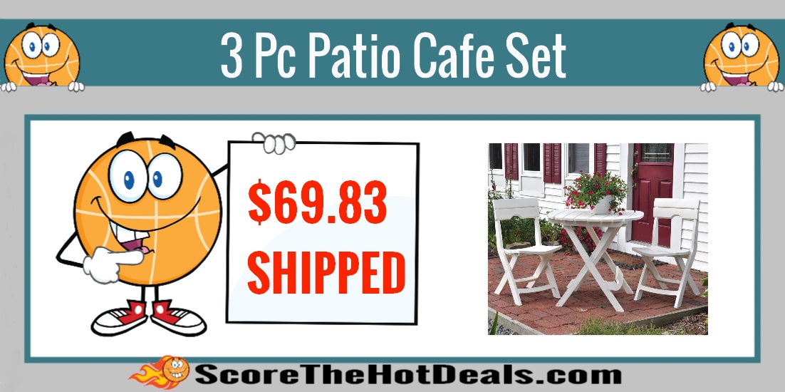 3 Piece Patio Cafe Set 