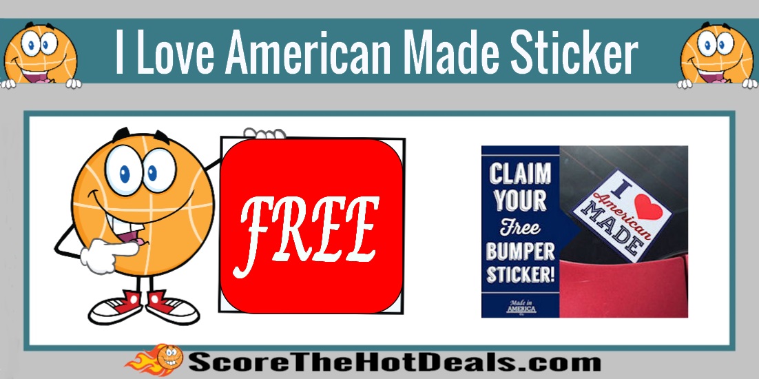  I Love American Made Bumper Sticker