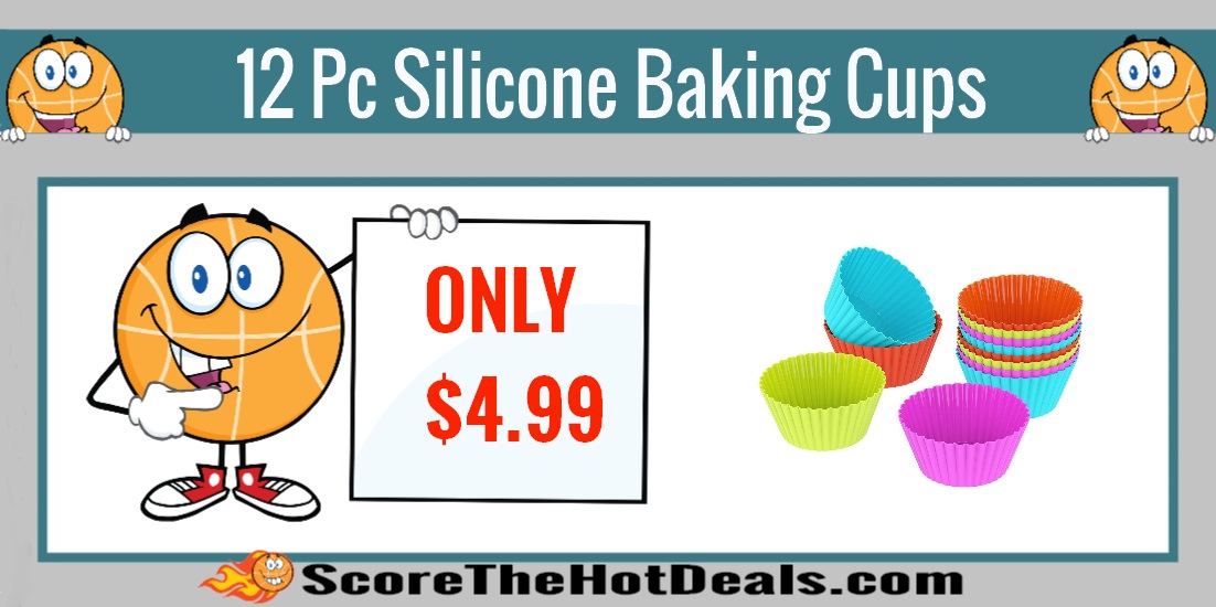 12 Piece Silicone Baking Cups