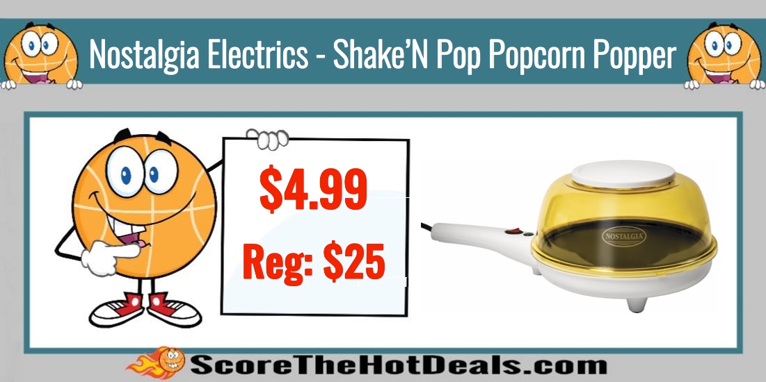 Nostalgia Electrics Shake’N Pop Popcorn Popper