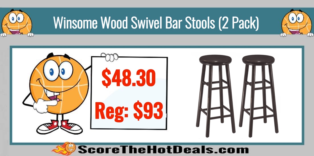 Winsome Wood Swivel Bar Stools (2 Pack)