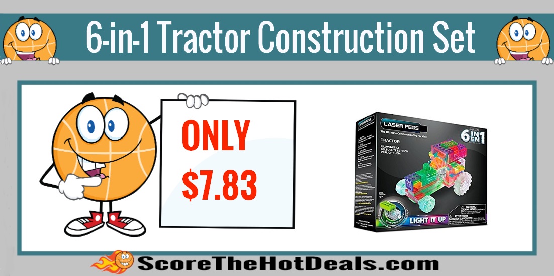 Light Up 6-in-1 Tractor Construction Set