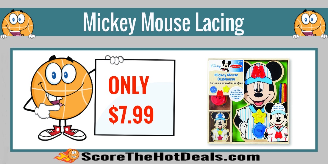 Mickey Mouse Wooden Lacing Set
