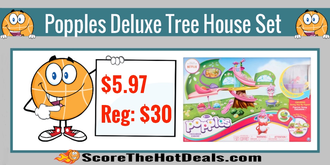Popples Deluxe Pop Open Treehouse Playset