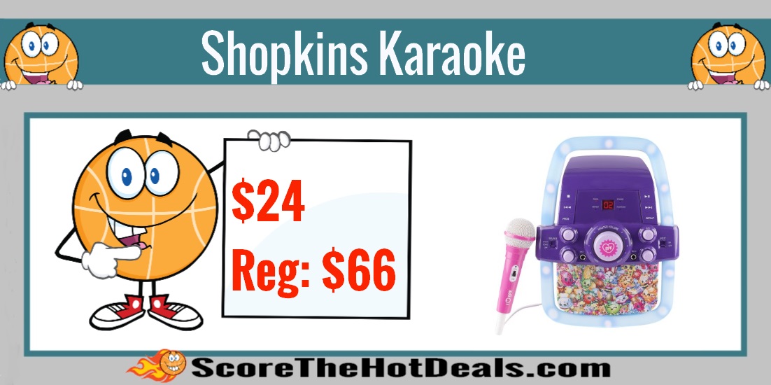 Shopkins Flashing Light Karaoke Machine