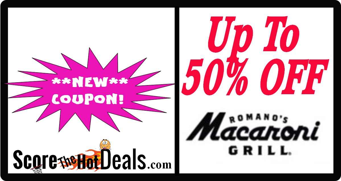 EXPIRED: Save Up To 50% Off Online Orders - At Romano's Macaroni Grill