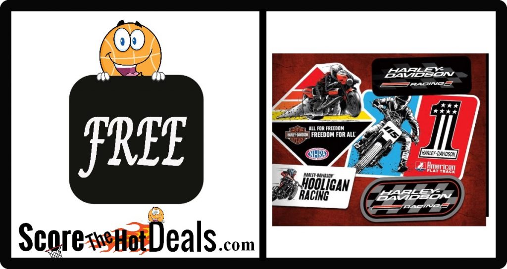 **FREE** Harley-Davidson Racing Sticker Pack!