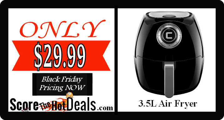 3.5L Analog Air Fryer - ONLY $29.99!