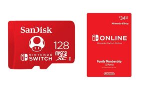 12 Month Nintendo Switch Online Family Membership + SanDisk 128GB Memory Card - 36% Off!