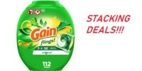 STACKING DEALS -  Gain flings Laundry Detergent Soap Pacs!